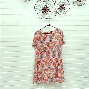 Aqua floral mini dress